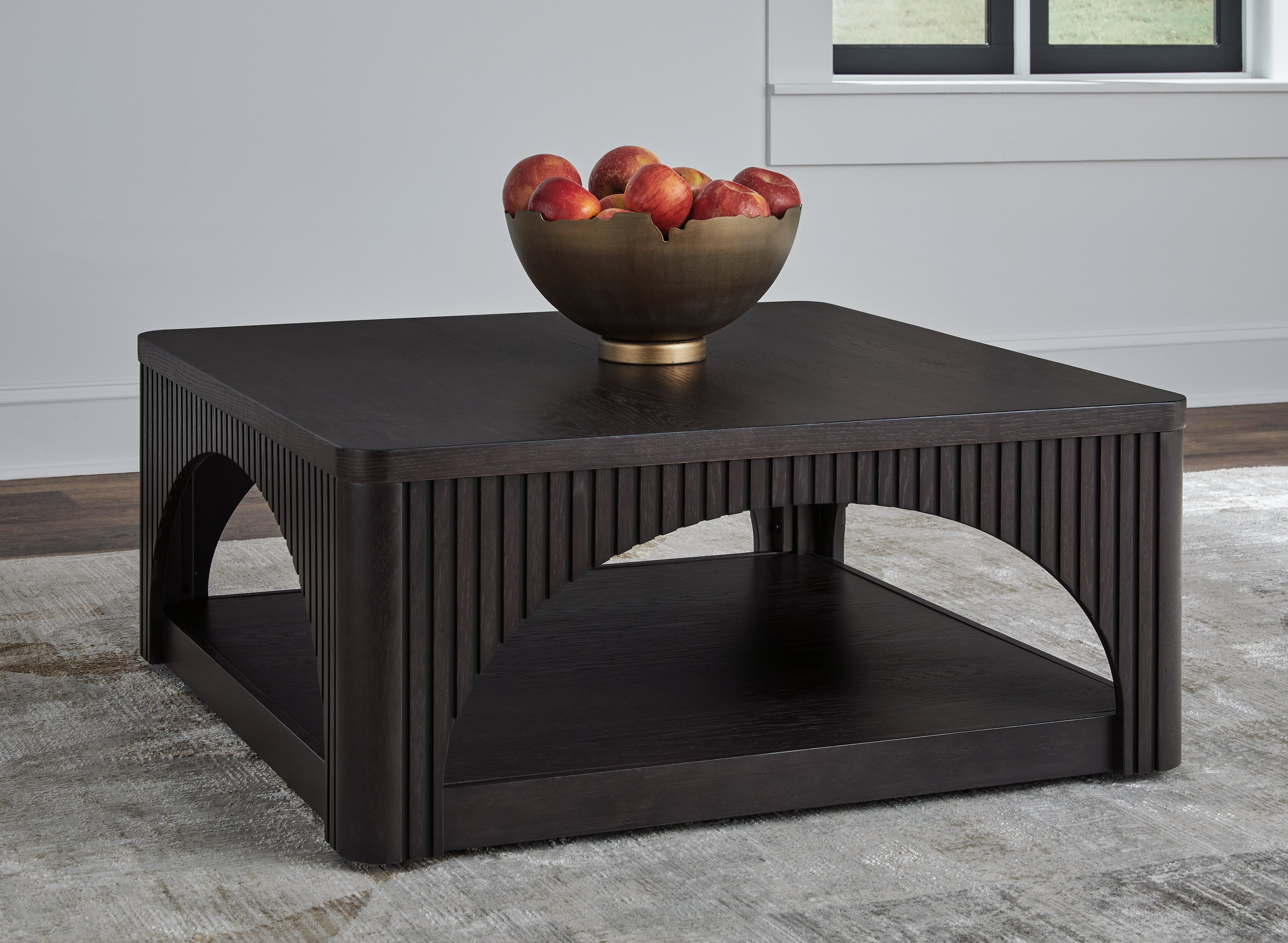 3 Brothers Decor - Ashley Furniture - Yellink Coffee Table - Square Cocktail Table / Black - T760-8