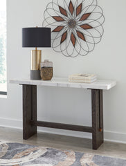 3 Brothers Decor - Ashley Furniture - Burkhaus Sofa Table - Sofa Table / White/Dark Brown - T779-4