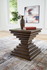 3 Brothers Decor - Ashley Furniture - Hannodream End Table - Square End Table / Warm Brown - T821-2