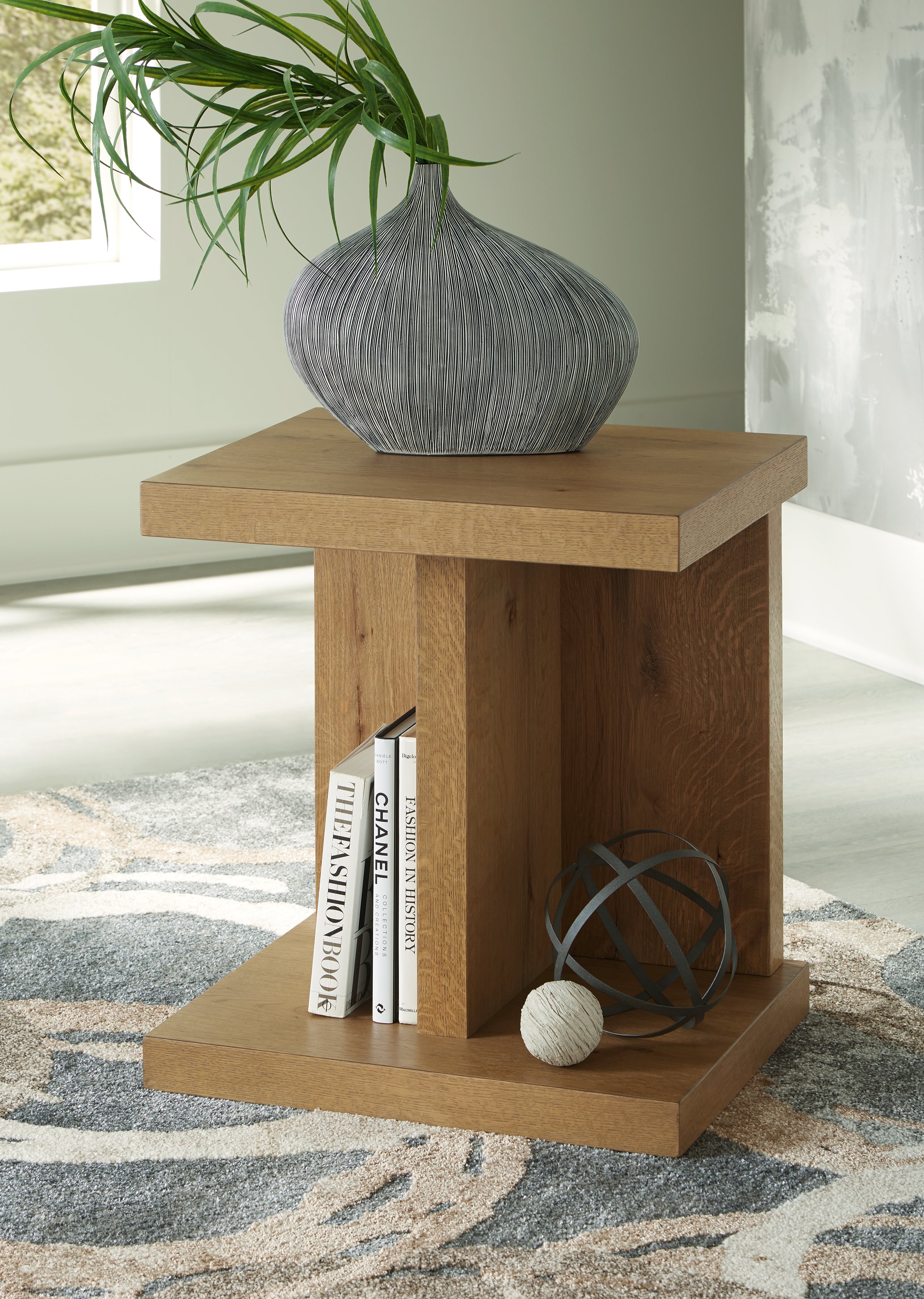 3 Brothers Decor - Ashley Furniture - Brinstead Chairside End Table - Chair Side End Table / Light Brown - T839-7