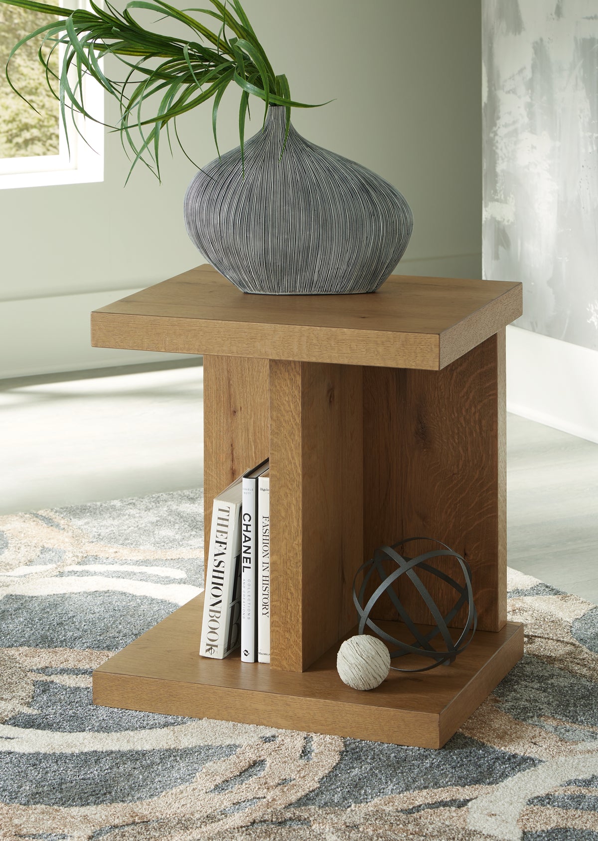 3 Brothers Decor - Ashley Furniture - Brinstead Chairside End Table - Chair Side End Table / Light Brown - T839-7