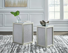 3 Brothers Decor - Ashley Furniture - Traleena Nesting End Table (Set of 2) - Nesting End Tables (Set of 2) / Silver Finish - T957-16