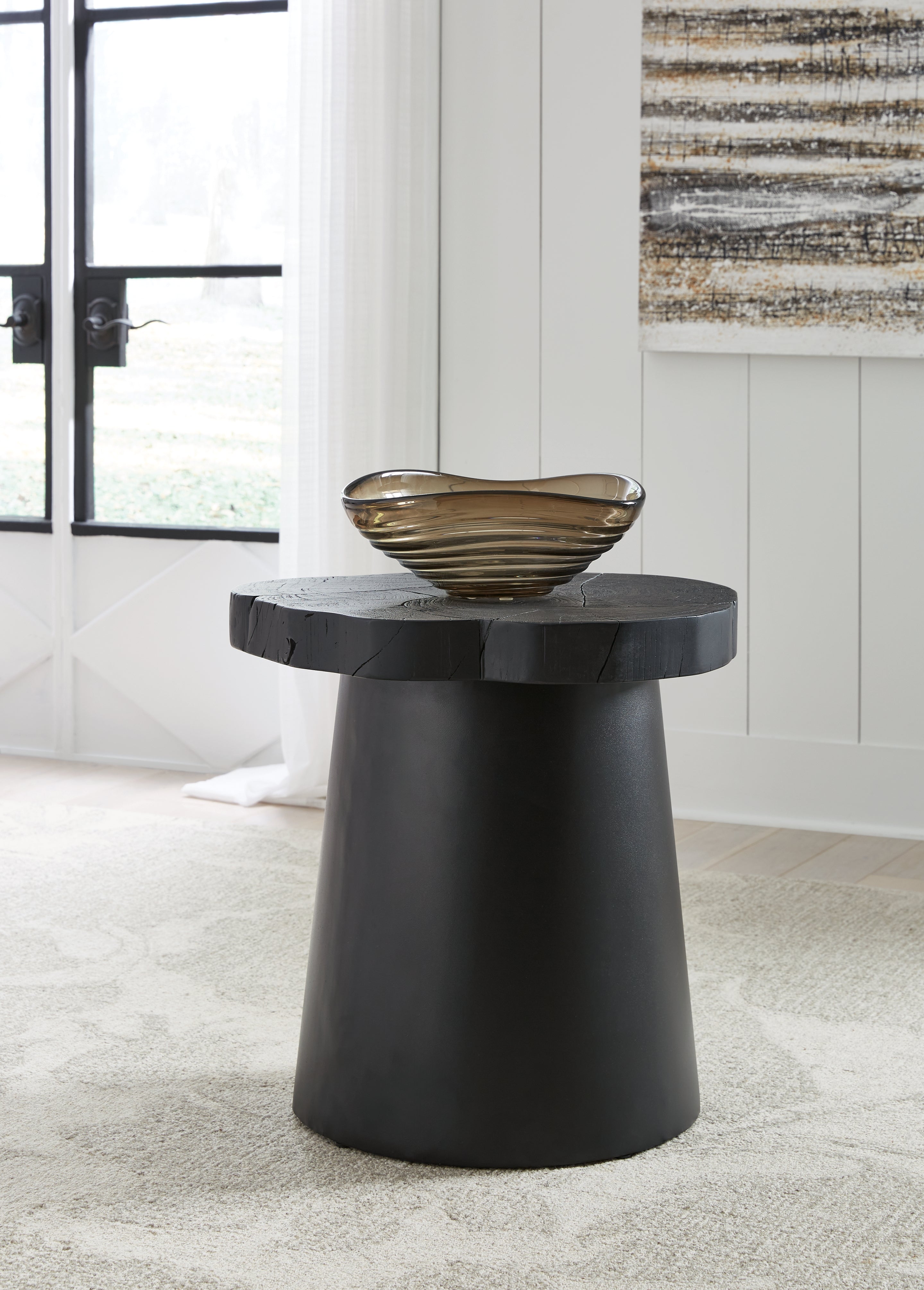 3 Brothers Decor - Ashley Furniture - Wimbell End Table - Round End Table / Black - T970-6