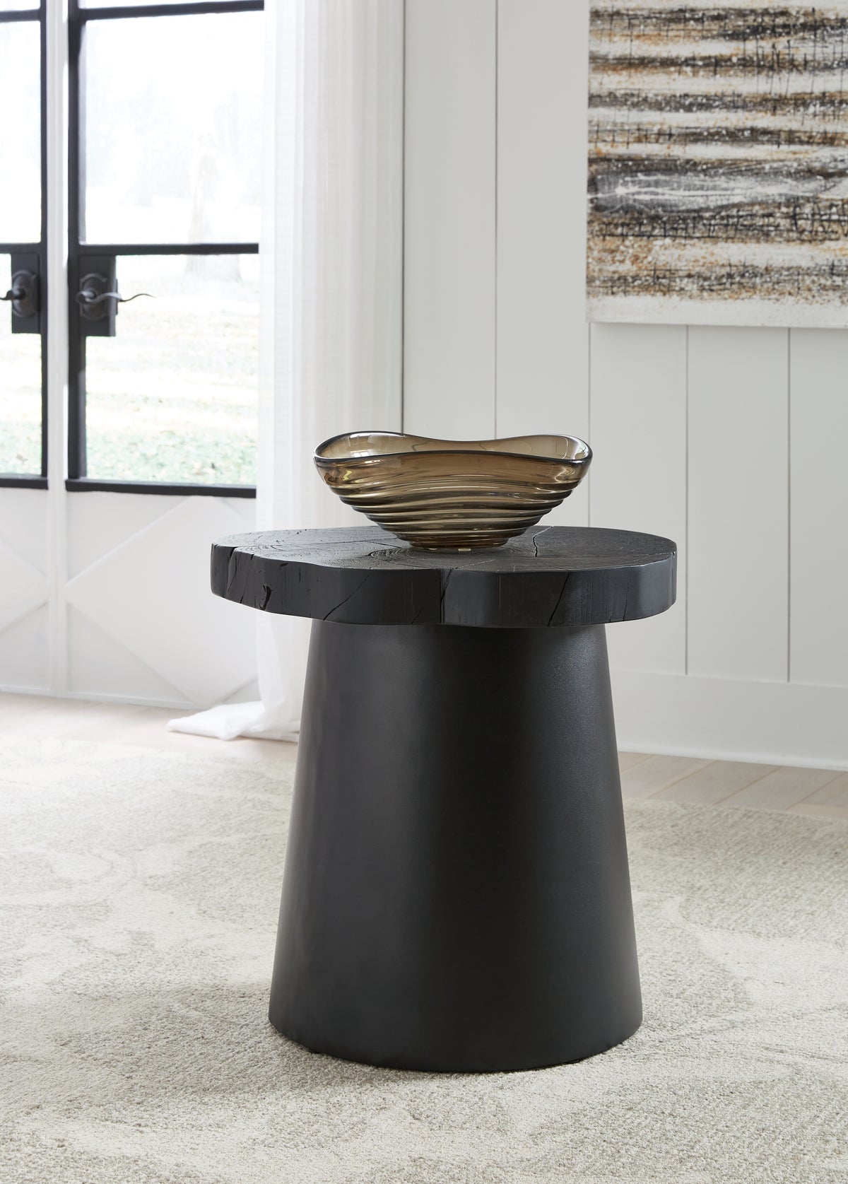 3 Brothers Decor - Ashley Furniture - Wimbell End Table - Round End Table / Black - T970-6