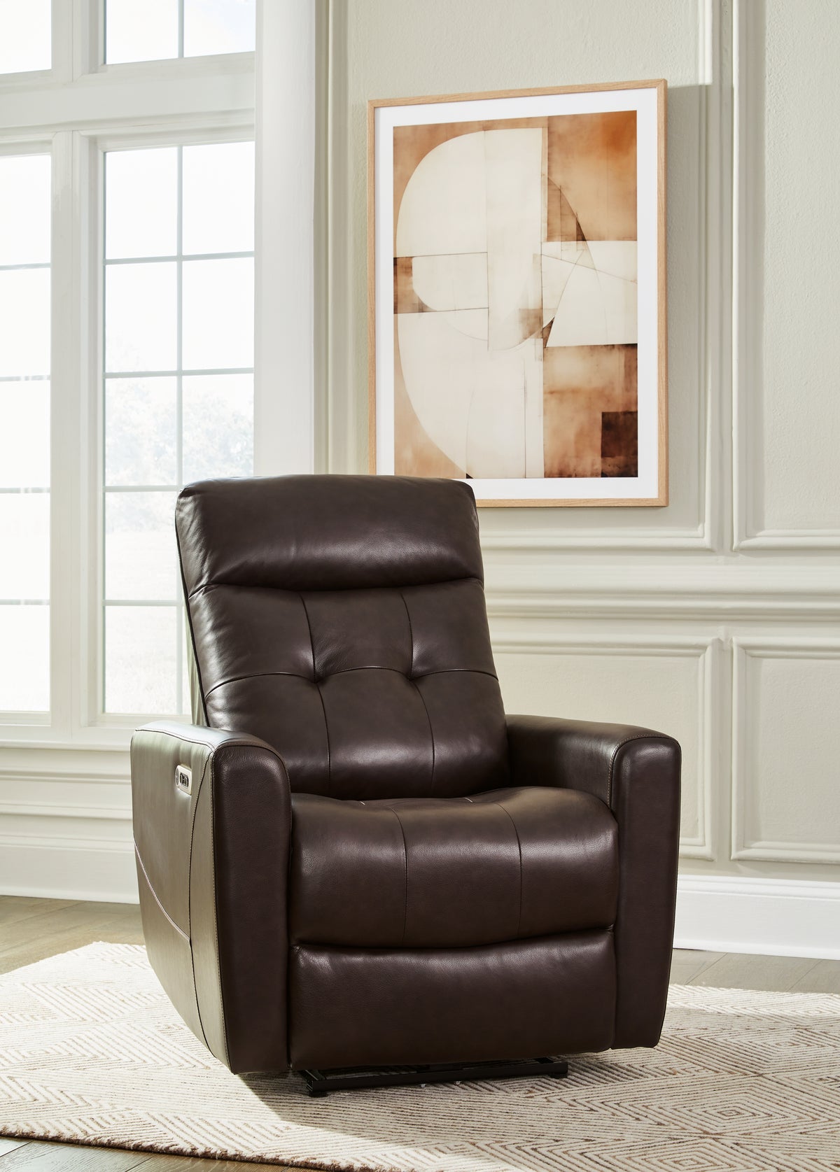 3 Brothers Decor - Ashley Furniture - Pisgham Living Room - PWR Recliner/ADJ Headrest / Chocolate - U1050013