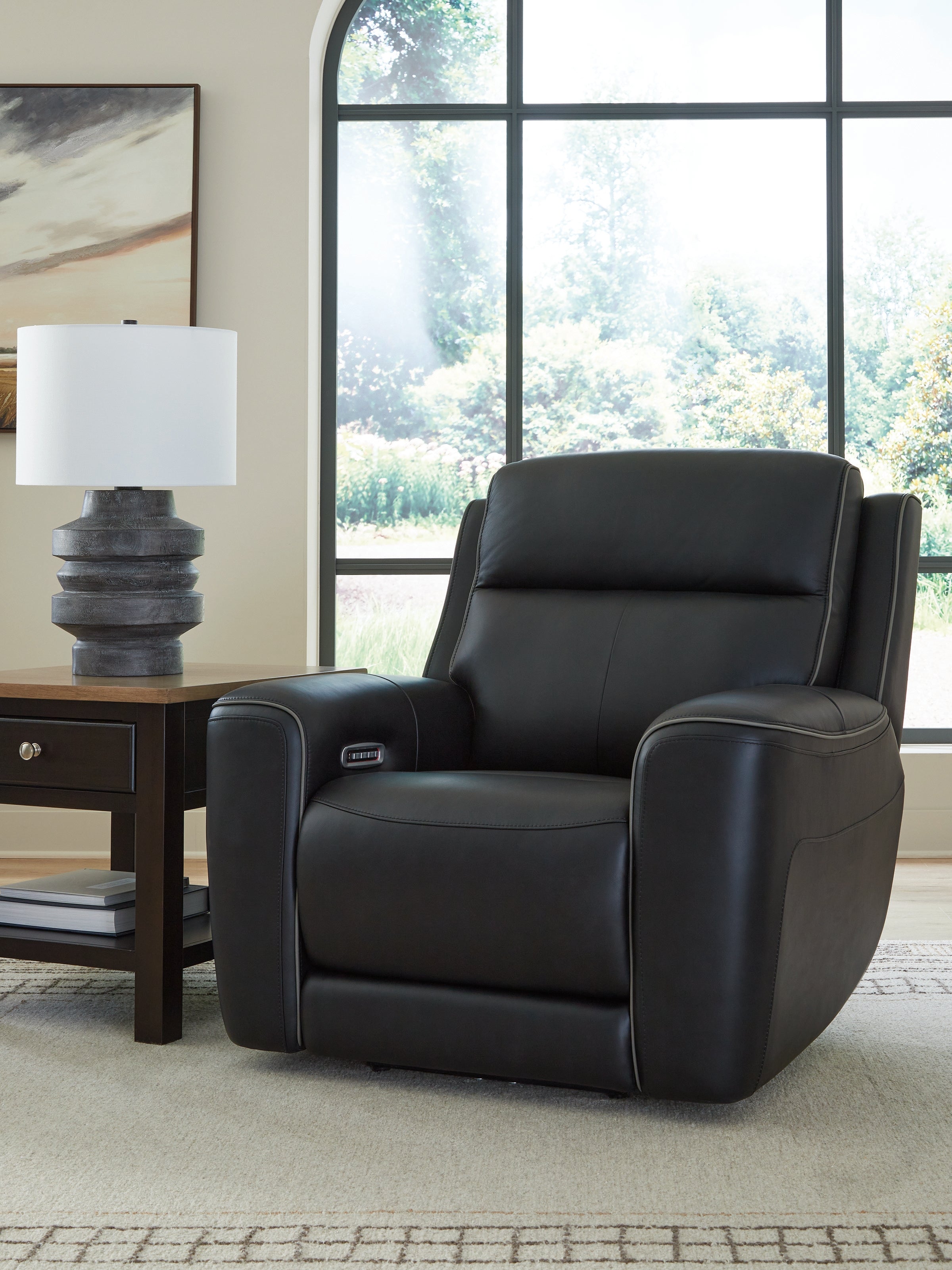 3 Brothers Decor - Ashley Furniture - 5Z-Comfort Living Room - PWR Recliner/ADJ Headrest / Onyx - PCU1090213