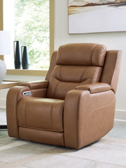 3 Brothers Decor - Ashley Furniture - Knightington Living Room - Power Recliner w/Audio Seating / Caramel - PCU1160013A