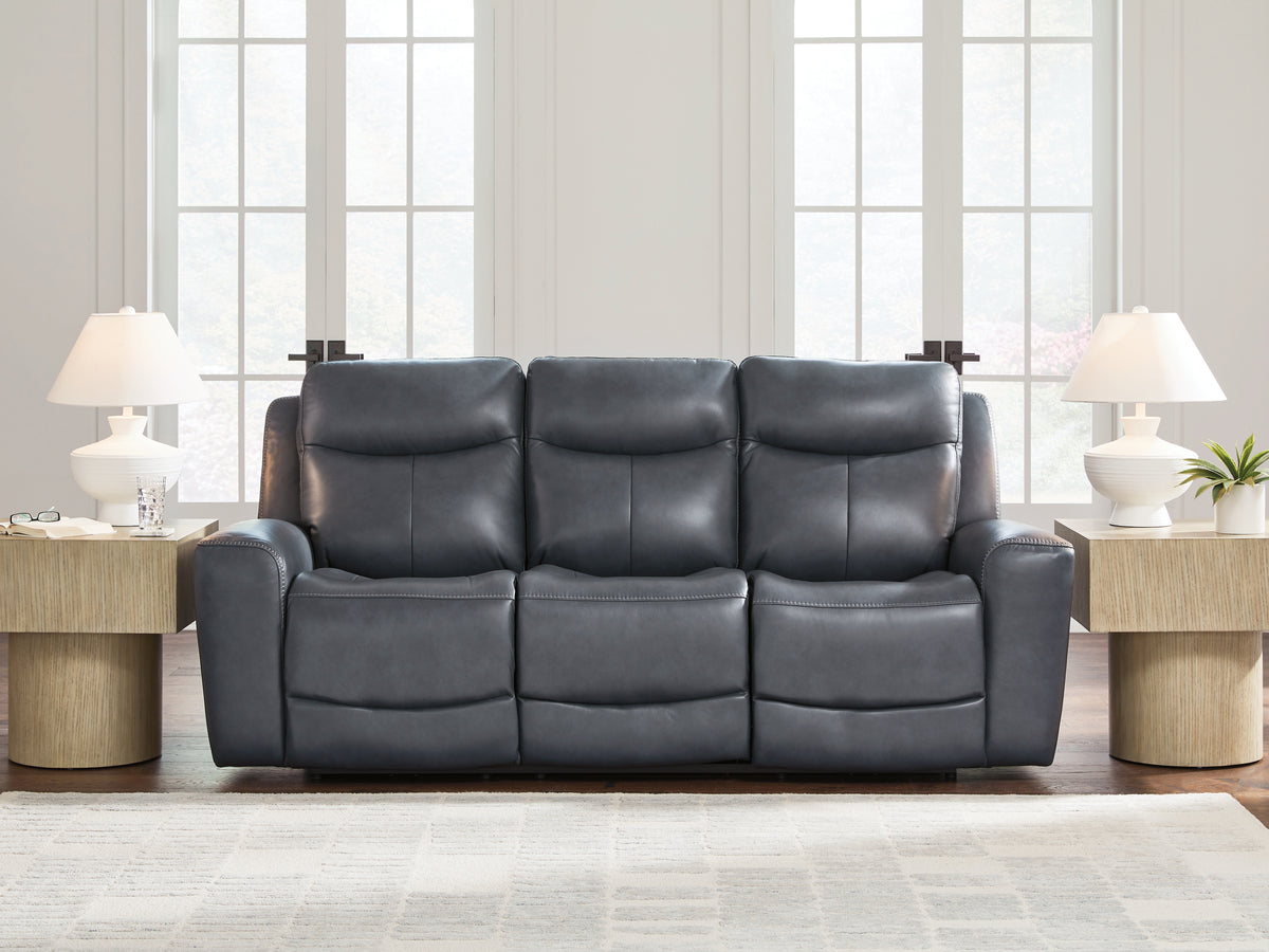 3 Brothers Decor - Ashley Furniture - Next Move Living Room - PWR REC Sofa with ADJ Headrest / Admiral - PCU1210015