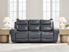 3 Brothers Decor - Ashley Furniture - Next Move Living Room - PWR REC Sofa with ADJ Headrest / Admiral - PCU1210015