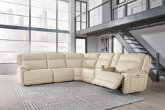3 Brothers Decor - Ashley Furniture - Double Deal Sectional - 7-Piece Reclining Sectional with 2 Consoles / Almond - U13001S9