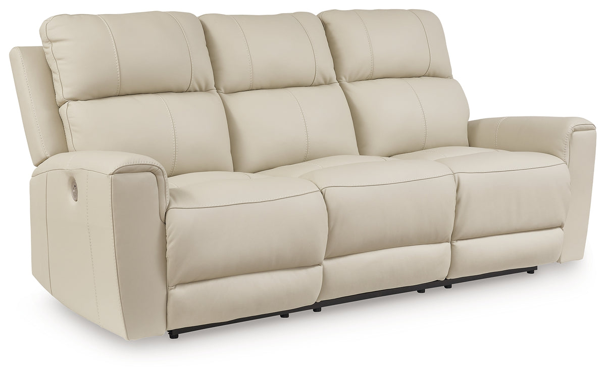 3 Brothers Decor - Ashley Furniture - Dahlmoore Living Room - DBL REC PWR Loveseat w/Console / Almond - U1320096