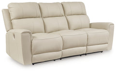 3 Brothers Decor - Ashley Furniture - Dahlmoore Living Room - DBL REC PWR Loveseat w/Console / Almond - U1320096