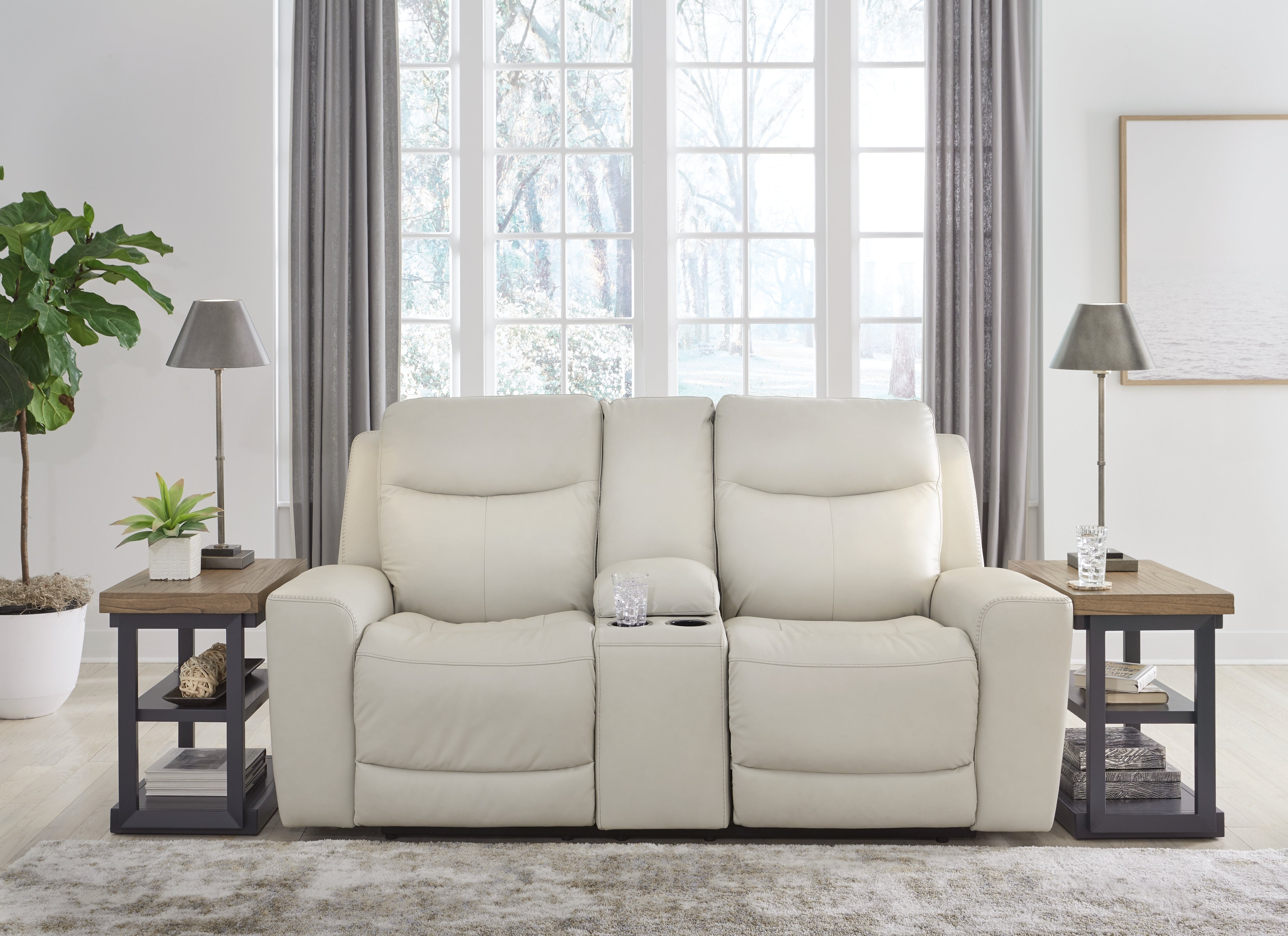 3 Brothers Decor - Ashley Furniture - Mindanao Living Room - PWR REC Loveseat/CON/ADJ HDRST / Coconut - U5950518