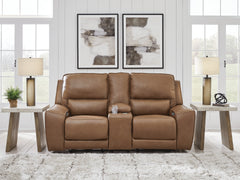 3 Brothers Decor - Ashley Furniture - DeepWakes Living Room - PWR REC Loveseat/CON/ADJ HDRST / Caramel - PCU6260618
