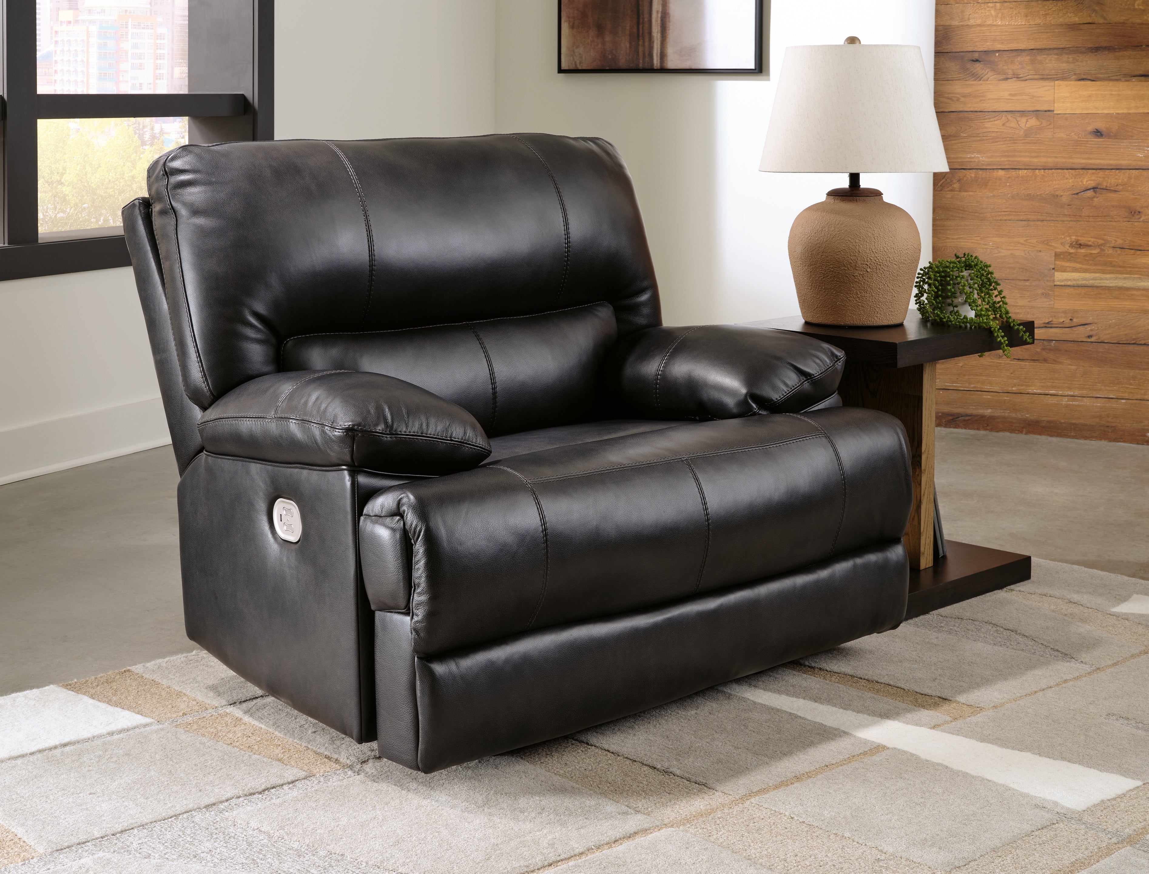 3 Brothers Decor - Ashley Furniture - Mountainous Living Room - PWR Recliner/ADJ Headrest / Eclipse - U6580182