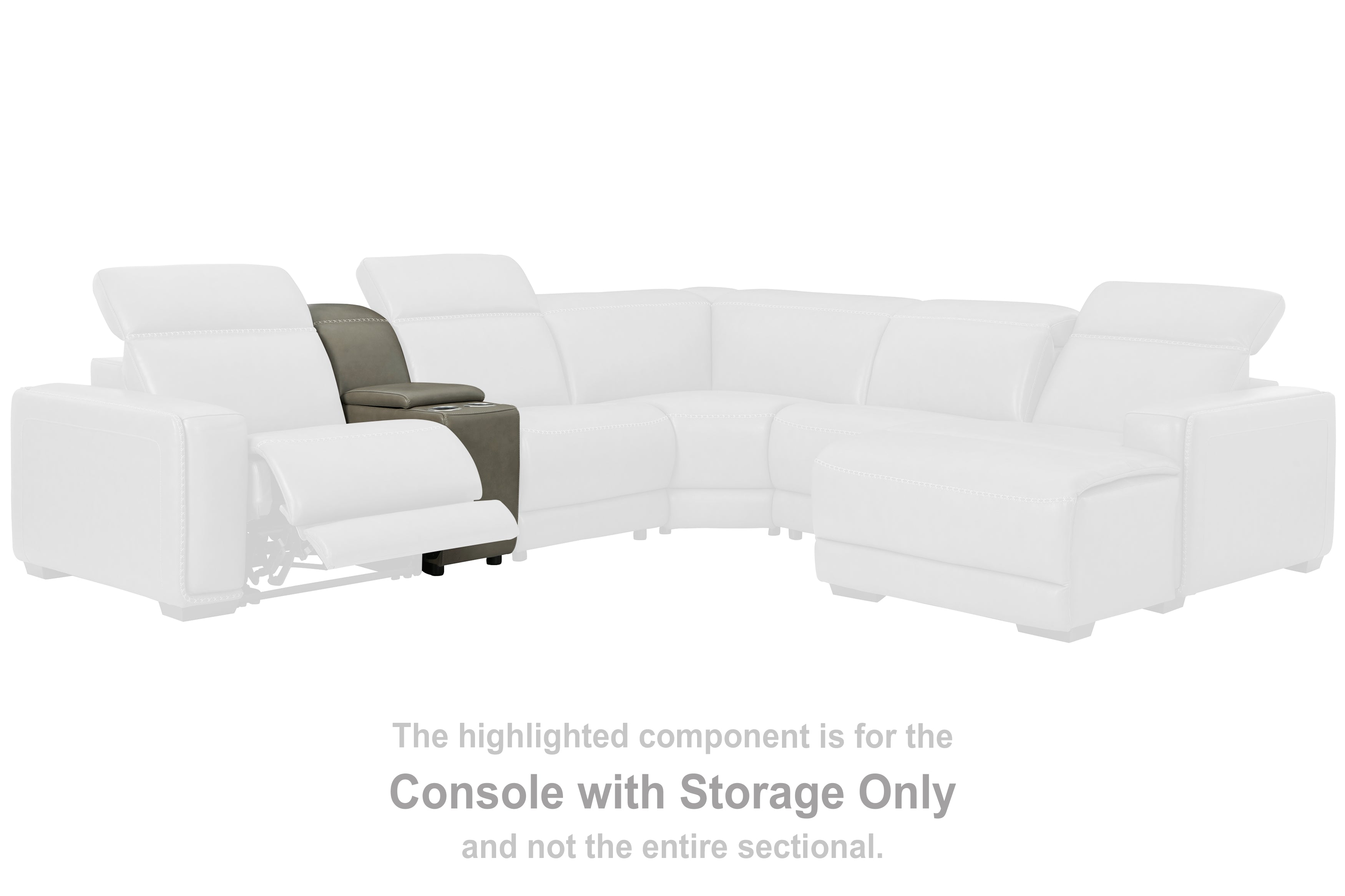 3 Brothers Decor - Ashley Furniture - Correze Sectional - Console with Storage / Gray - U9420257