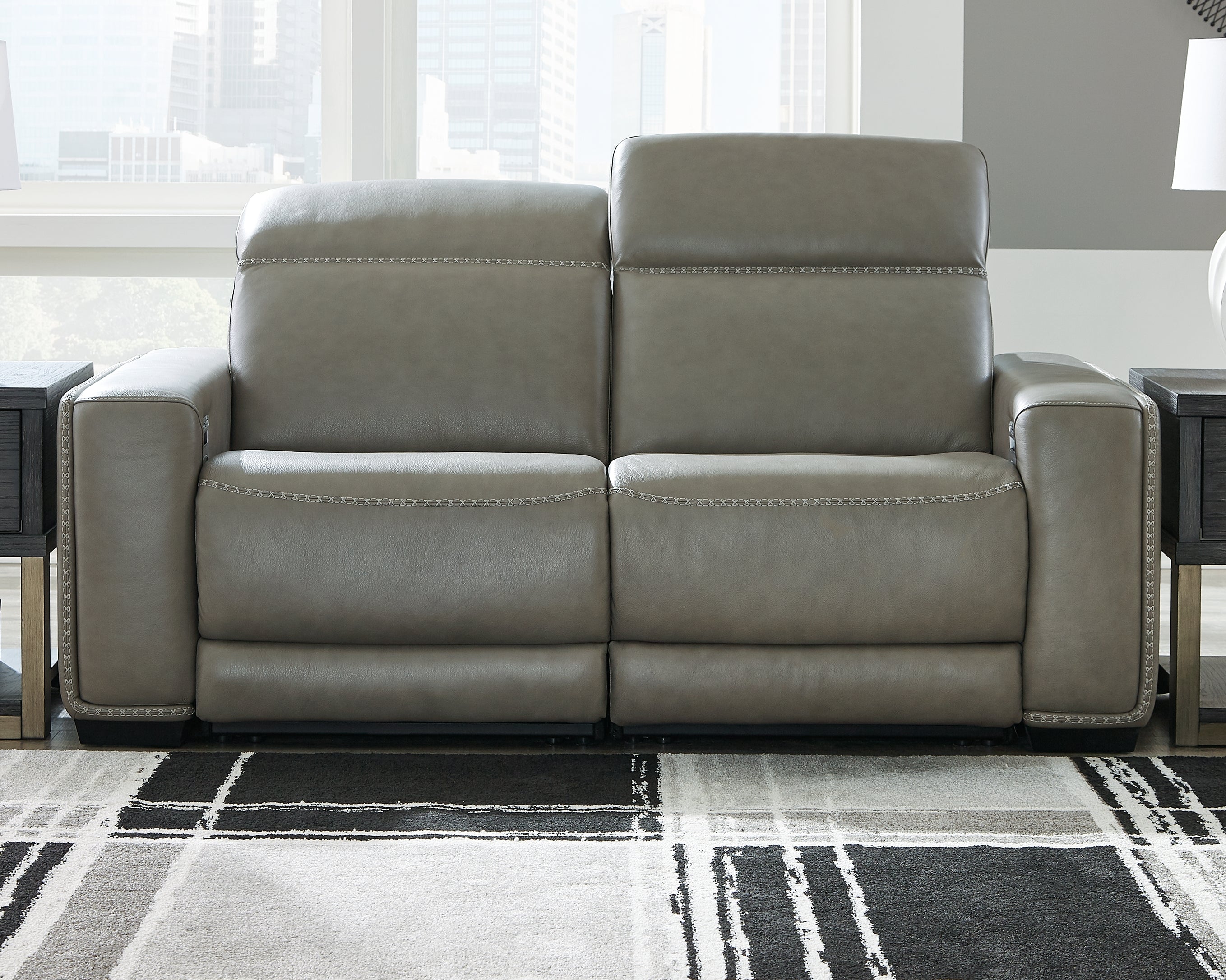 3 Brothers Decor - Ashley Furniture - Correze Sectional - 2-Piece Power Reclining Sectional / Gray - U94202S10