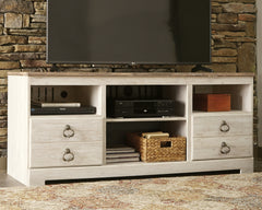 3 Brothers Decor - Ashley Furniture - Willowton TV Stand - 64" / Whitewash - W267-68