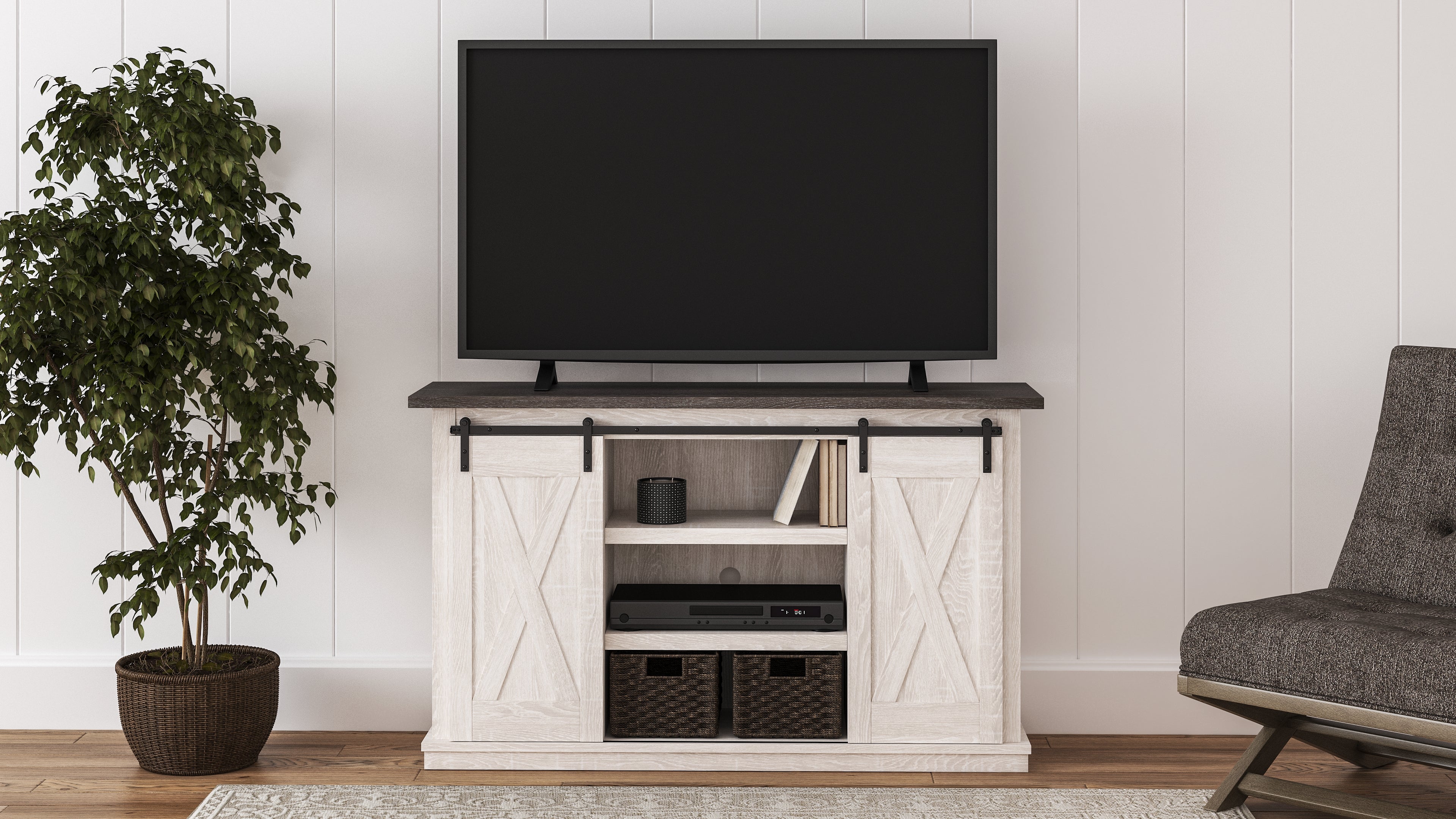 3 Brothers Decor - Ashley Furniture - Dorrinson 54" TV Stand - 54" / Two-tone - W287-48