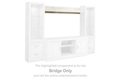 3 Brothers Decor - Ashley Furniture - Bellaby Entertainment Center - Bridge / Whitewash - W331-27