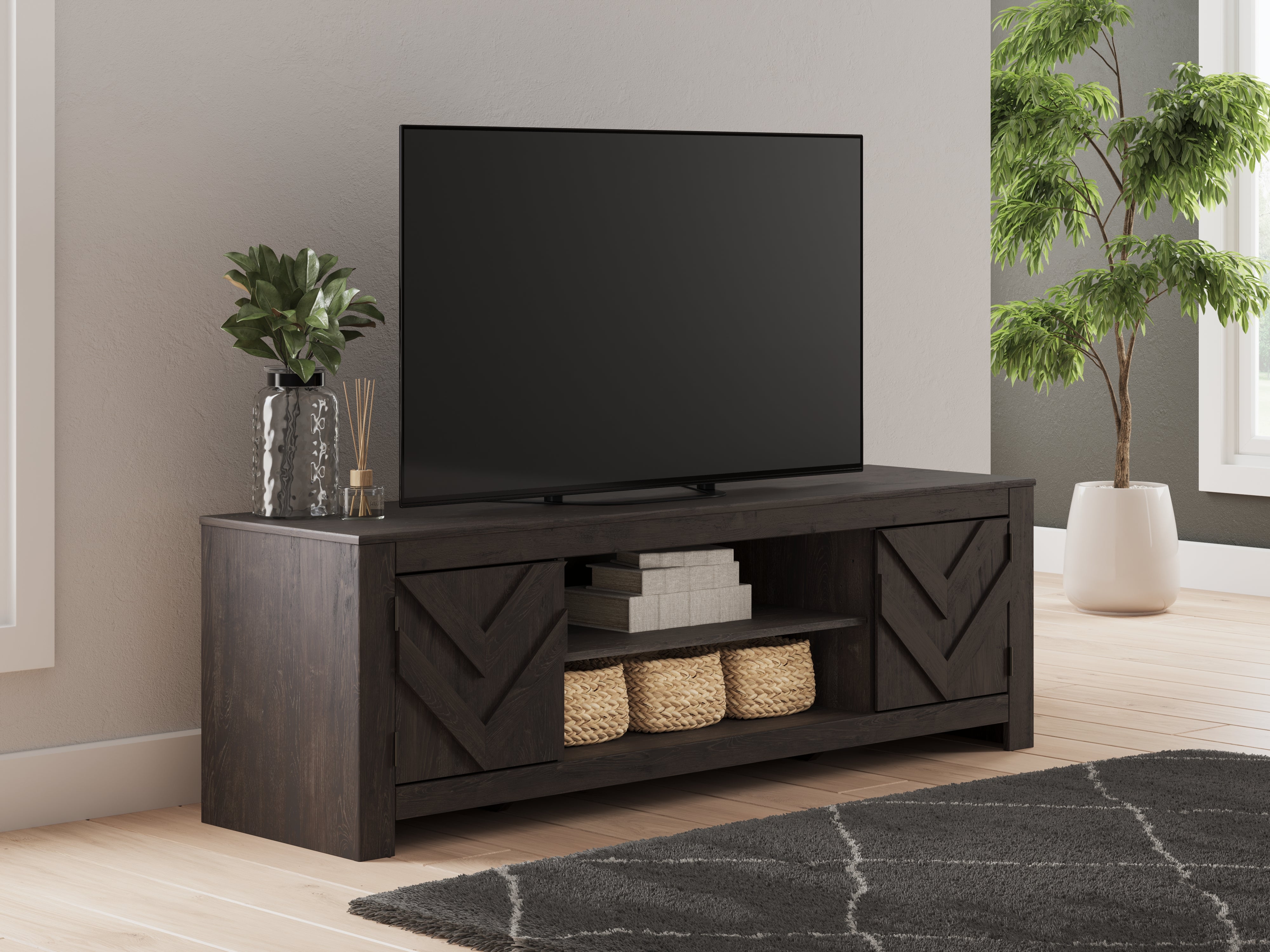 3 Brothers Decor - Ashley Furniture - Cayboni TV Stand - 71" / Black - W3789-68
