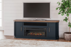 3 Brothers Decor - Ashley Furniture - Landocken 83" TV Stand with Electric Fireplace - 83" TV Stand with Electric Fireplace / Two-tone - W402W1