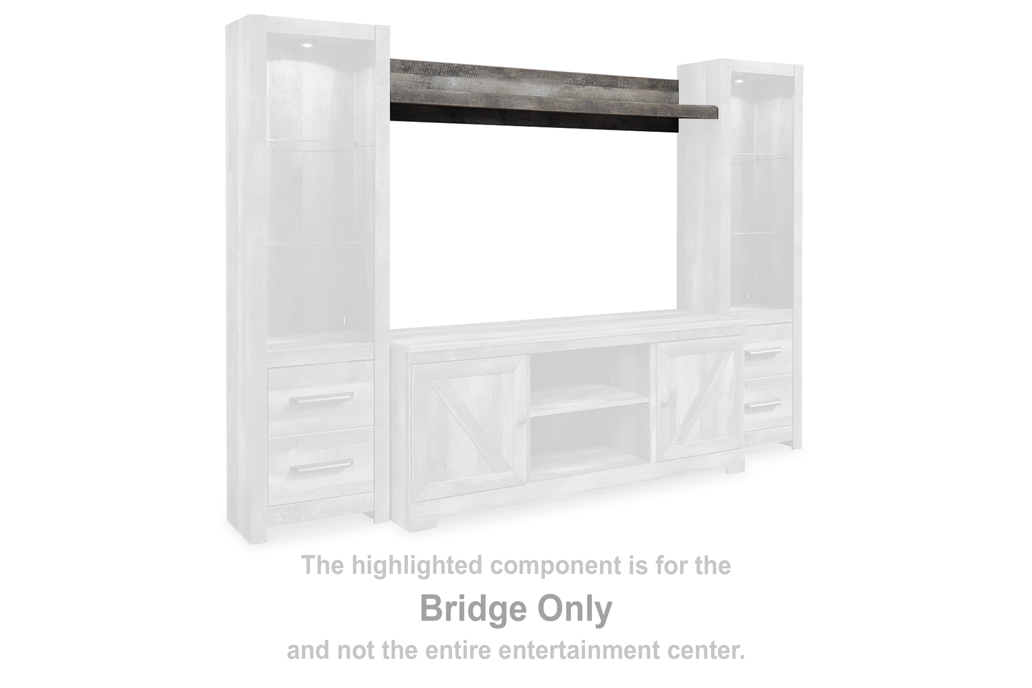 3 Brothers Decor - Ashley Furniture - Wynnlow Entertainment Center - Bridge / Gray - W440-27