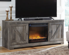 3 Brothers Decor - Ashley Furniture - Wynnlow 63" TV Stand with Electric Fireplace - 63" TV Stand with Electric Fireplace / Gray - W440W4
