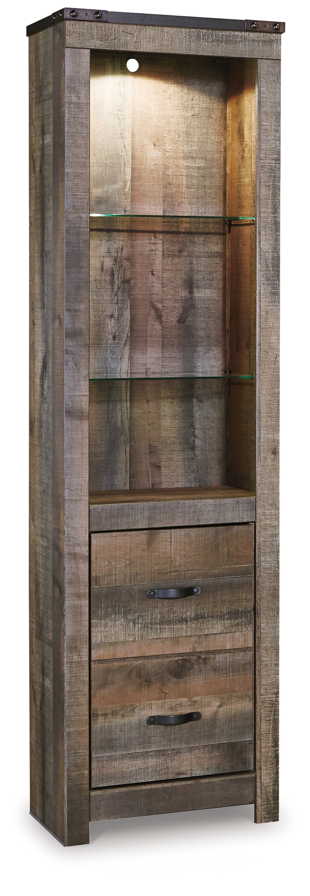 3 Brothers Decor - Ashley Furniture - Trinell Entertainment Center - Pier / Brown - W446-24