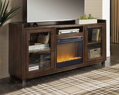 3 Brothers Decor - Ashley Furniture - Starmore 70" TV Stand with Electric Fireplace - 70" TV Stand with Electric Fireplace / Brown - W633W4