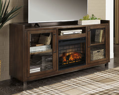 3 Brothers Decor - Ashley Furniture - Starmore 70" TV Stand with Electric Fireplace - 70" TV Stand with Electric Fireplace / Brown - W633W5