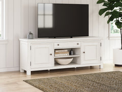 3 Brothers Decor - Ashley Furniture - Robbinsdale 72" TV Stand - 72" / Antique White - W742-68