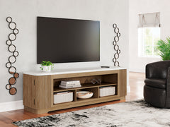 3 Brothers Decor - Ashley Furniture - Camdill 80" TV Stand - 80" / Light Brown - W808-68