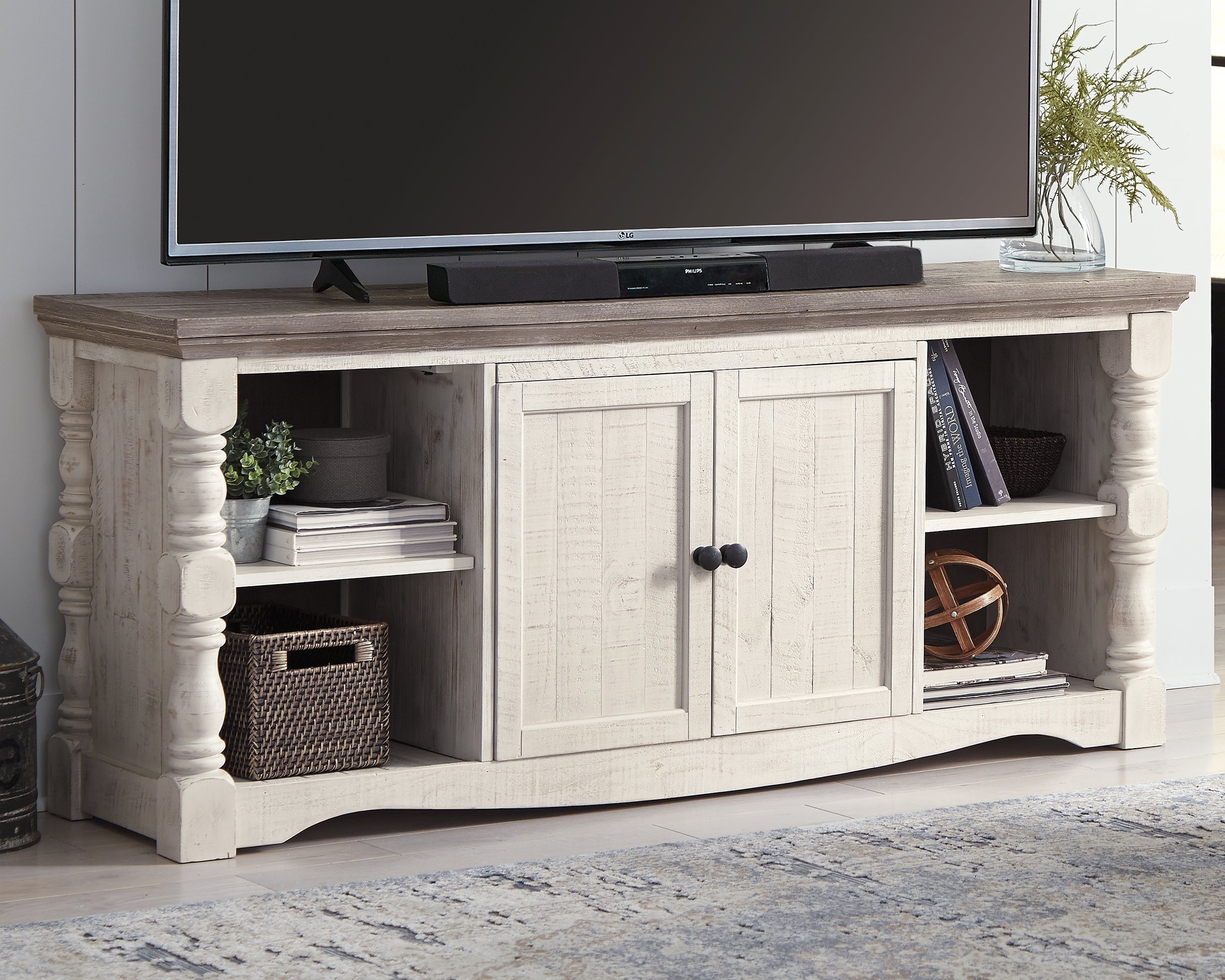 3 Brothers Decor - Ashley Furniture - Havalance 67" TV Stand - 67" / Two-tone - W814-30