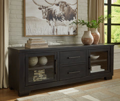 3 Brothers Decor - Ashley Furniture - Galliden 80" TV Stand - 80" / Black - W841-168