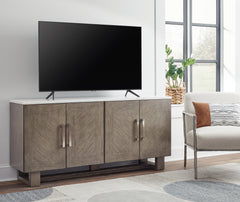 3 Brothers Decor - Ashley Furniture - Loyaska 68" TV Stand - 68" / Grayish Brown/White - W854-68