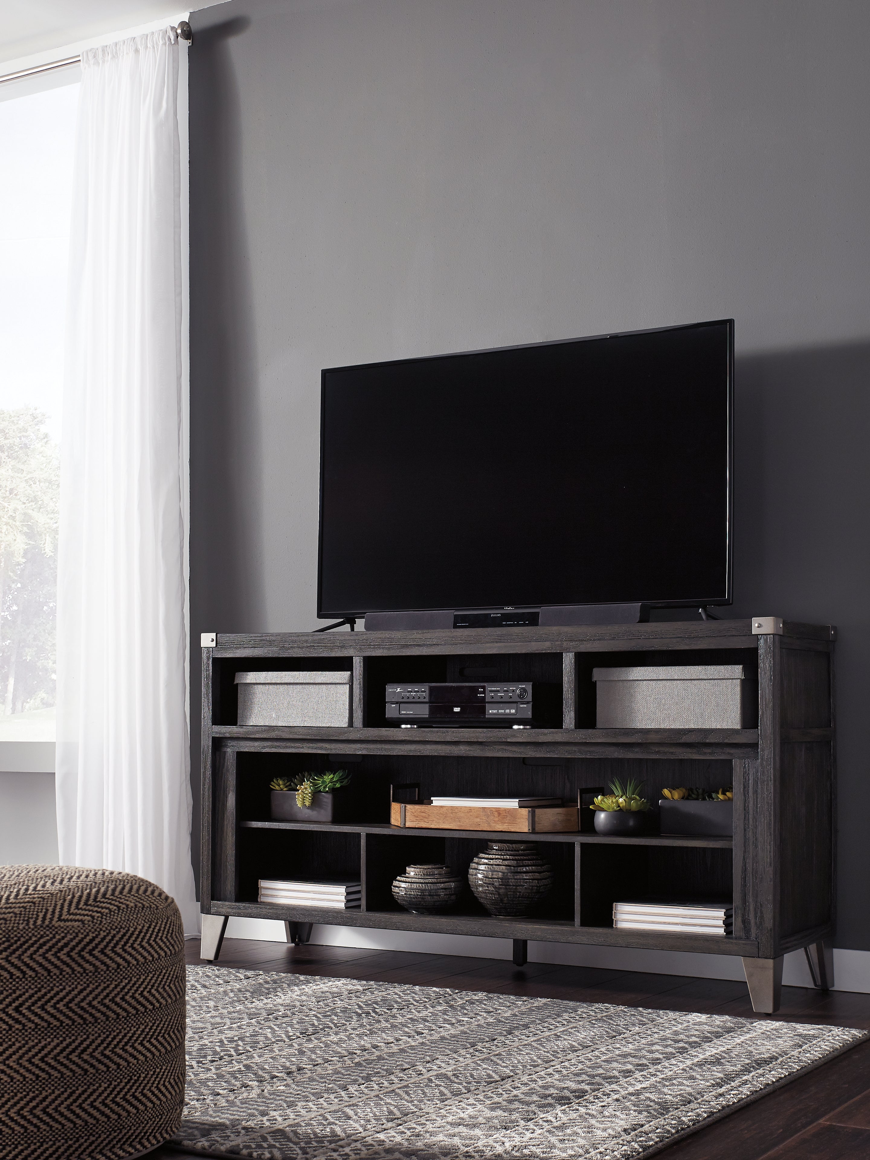 3 Brothers Decor - Ashley Furniture - Todoe 65" TV Stand - 65" / Gray - W901-68