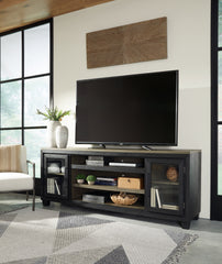 3 Brothers Decor - Ashley Furniture - Foyland 83" TV Stand - 83" / Black/Brown - W989-68