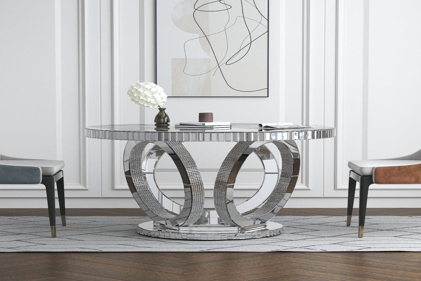 Crystal Round Dining Table